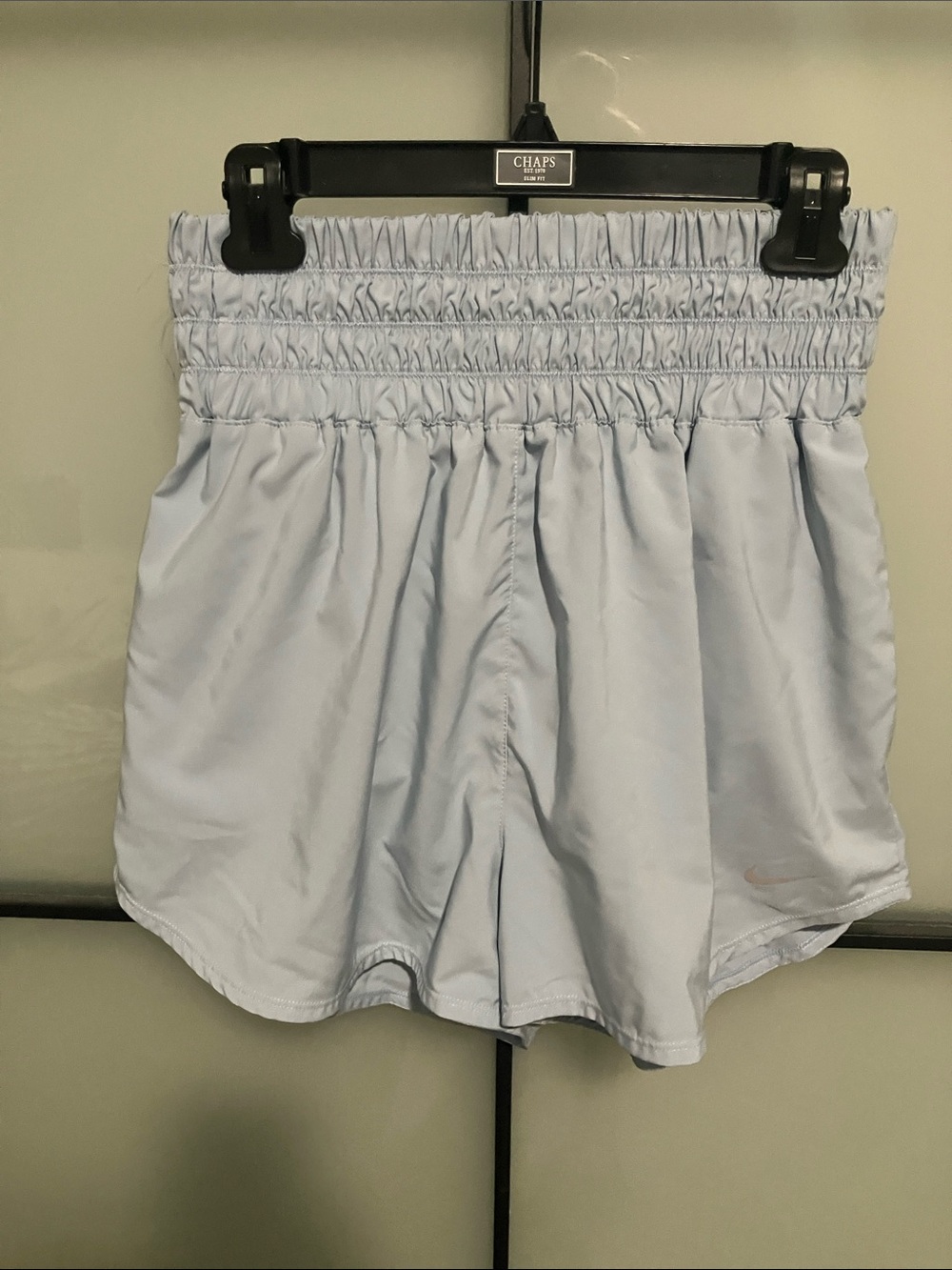 Nike Women's Light Blue Smocked Waist Running Shorts
